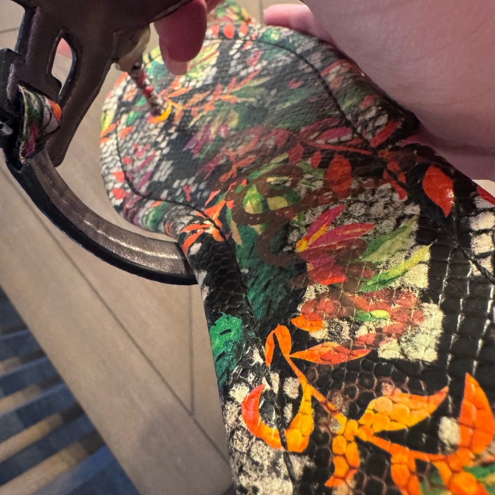 Sam Edelman Carter Sandals - Multicolor Floral Snake-Print - Picture 10 of 12